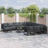 vidaXL Tuin Sofa Set 12 pcs Zwart Aluminium