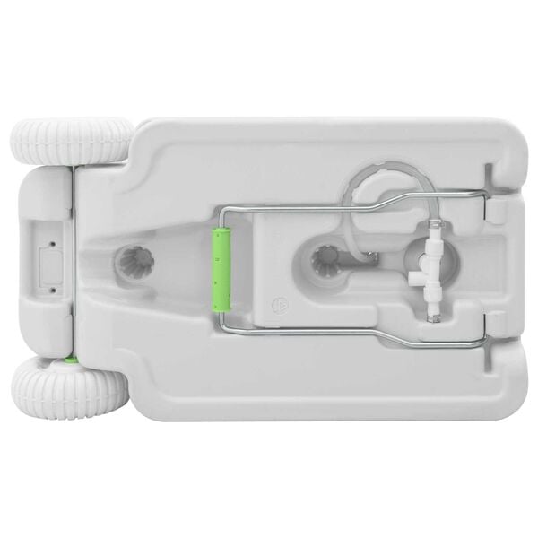 vidaXL Campinghandwasstand met wielen Grijs 72 x 42 x 103 cm