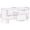 vidaXL Tv-meubel 100x33x46 cm massief mangohout zwart