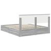 vidaXL Opslag bed met lade Grijs Sonoma 160 x 200 cm Bewerkt hout
