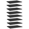 vidaXL Wandschappen 8 st 40x30x1,5 cm spaanplaat hoogglans zwart