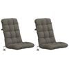 vidaXL 2-delige Hoogrug Kussen VIANEN 2 pcs 100% Polyester Grijs