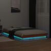 vidaXL Bedframe met LED massief grenenhout wasbruin 140x200 cm
