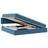 vidaXL Opslag bed met hoofdeinde Donkerblauw 200 x 200 cm Fluweel