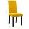 vidaXL Eetkamerstoelen 6 st fluweel geel