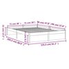vidaXL Bedframe massief hout wit 150x200 cm