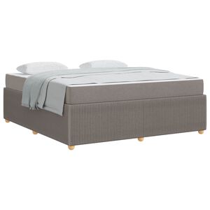 vidaXL Bedframe met matras Taupe 180 x 200 cm Stof