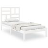vidaXL Bedframe massief hout wit 75x190 cm