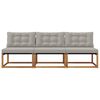 vidaXL 3 Stuk Buiten Midden Sofa Massief Acaciahout Naturel
