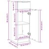 vidaXL Badkamerkast 32x34x90 cm bewerkt hout zwart