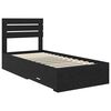 vidaXL Bedframe met lade met hoofdeinde met opslag Bewerkt hout