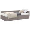vidaXL Hoekbedframe met Matras Anders met hoofdeinde 2 pcs Taupe Stof