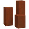 vidaXL Plantenstandaard 3 st Roestkleurig 24 x 24 x 75 cm