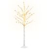 vidaXL Berkenboom LED 96 LED's warmwit 180 cm wit