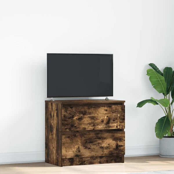 vidaXL Tv-meubel 60x35x54 cm bewerkt hout gerookt eikenkleurig