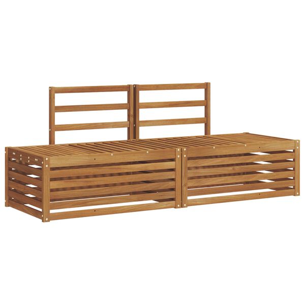 vidaXL Buiten bankenset 2 Stuk Naturel 182,5 x 63 x 73 cm