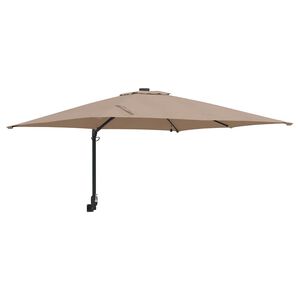 vidaXL Tuinparasol Taupe 248,5 x 247,5 x 160 cm Polyester en staal
