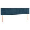 vidaXL Boxspring met matras en LED fluweel donkerblauw 200x200 cm
