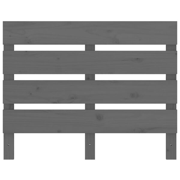 vidaXL Hoofdbord 100x3x80 cm massief grenenhout grijs