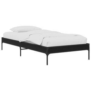 vidaXL Bedframe Zwart eiken 80 x 200 cm Bewerkt hout