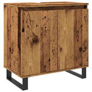 vidaXL Badkamerkast 58x33x60 cm bewerkt hout oud houtkleurig
