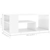 vidaXL Salontafel 100x50x40 cm bewerkt hout hoogglans wit