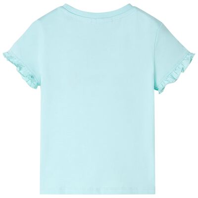 Kindershirt met korte mouwen 92 lichtzeeblauw