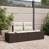 vidaXL Tuinbank Bruin 123 x 62 x 69cm poly rattan