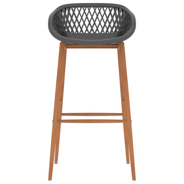 vidaXL Barstoelen 2 st grijs