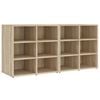 vidaXL Schoenenkasten 2 st 52,5x30x50 cm sonoma eikenkleurig