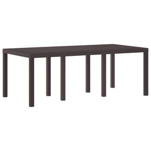 vidaXL Tuinstafel Bruin 200 x 100 x 73 cm poly rattan