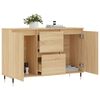 vidaXL Dressoir 101,5x35x70 cm bewerkt hout sonoma eikenkleurig