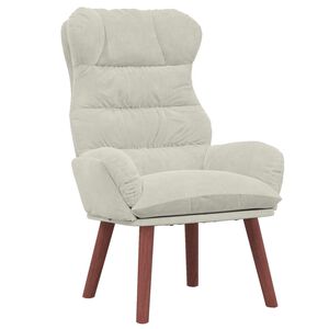 vidaXL Fauteuil Cr&egrave;me 69 x 74 x 93 cm Fluweel