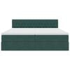 vidaXL Opslag bed met matras met hoofdeinde Donkergroen 90 x 200 cm