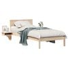 vidaXL Bedframe met hoofdeinde Bruin 100 x 200 cm Massief grenenhout