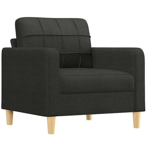 vidaXL Fauteuil 60 cm stof zwart