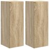 vidaXL TV Wandkast 2 st Sonoma Bewerkt hout