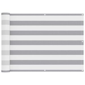 vidaXL Balkon Scherm 75 x 300 cm PU gecoat oxford alu Rechthoekig