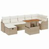 vidaXL Tuinbankenset 8 st Beige poly rattan