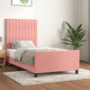 vidaXL Bedframe met hoofdeinde fluweel roze 80x200 cm