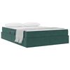 vidaXL Opbergbed met matras Donkergroen 140 x 190 cm Fluweel