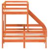 vidaXL Stapelbed massief grenenhout wasbruin 80x200/140x200 cm