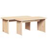 vidaXL Salontafel 2 pcs Naturel Massief grenenhout