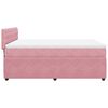 vidaXL Boxspring met matras fluweel roze 140x190 cm