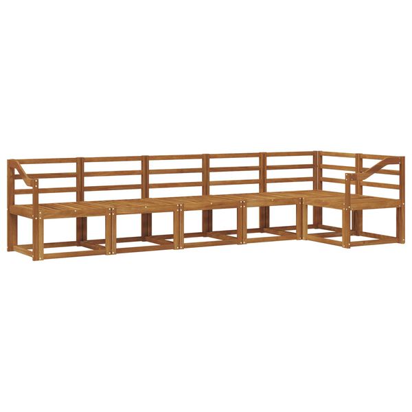 vidaXL Buiten bankenset 6 pcs Naturel Massief Acaciahout