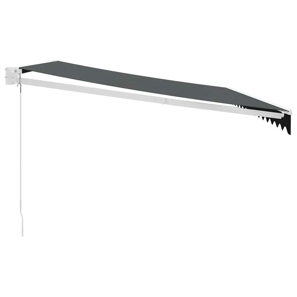 vidaXL Luifel uittrekbaar 4,5x3 m stof en aluminium antracietkleurig