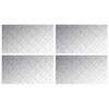 vidaXL Trapmatten 4 st 90 x 50 cm Zilver Aluminium Rechthoekig