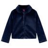 Kinderjas 128 kunstvacht marineblauw