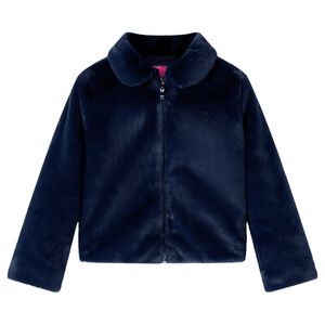 Kinderjas 128 kunstvacht marineblauw