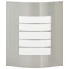 vidaXL Buitenwandlamp Zilver 23.5 x 10.5 x 26 cm Roestvrij staal
